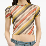 Orange t-shirt worn by a person, showing the t-shirt fit