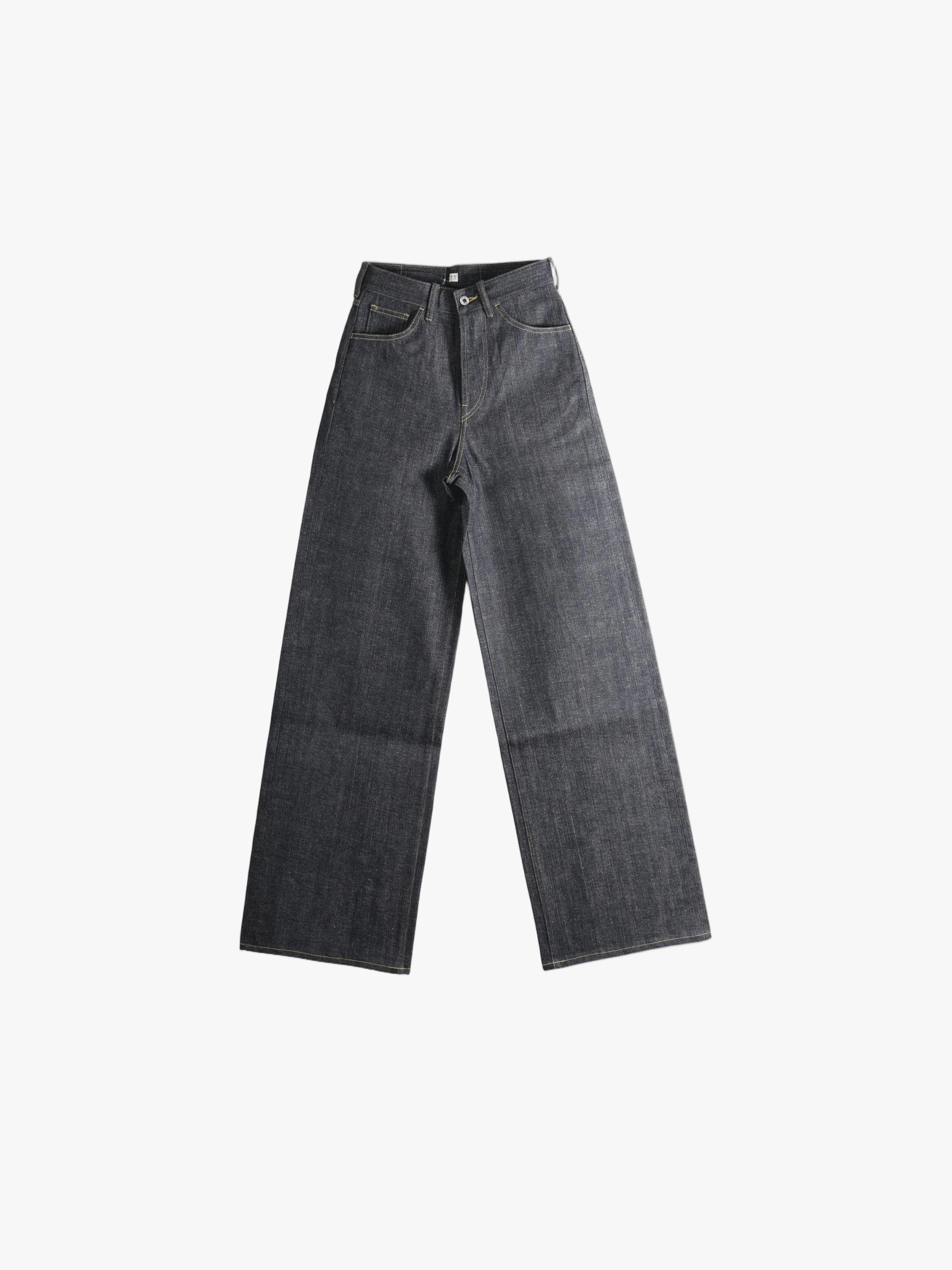 Navy pants, front view