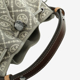 Close up of grey bags, showing texture of the fabric