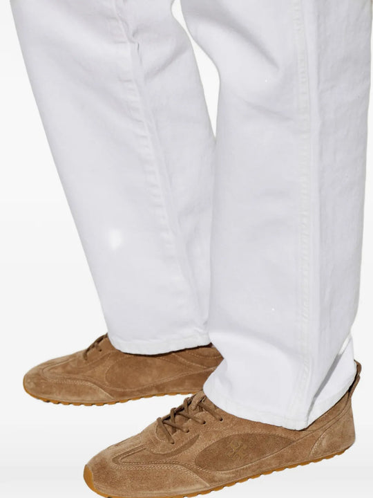 Tan shoes, front view