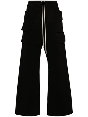 RICK OWENS DRKSHDW - Men Creatch Wide Cargo  Drawstring Pantaloni