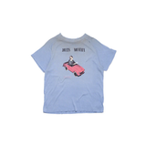 Blue t-shirt, front view