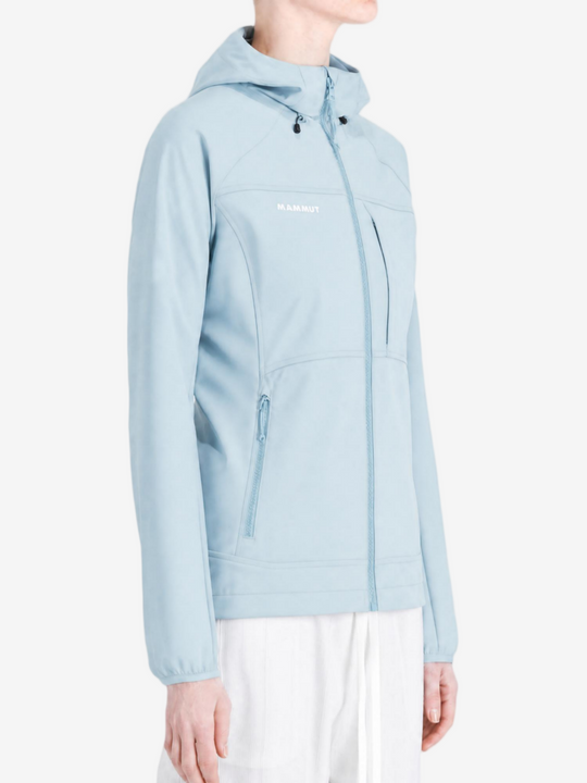 Blue jacket worn by a person, showing the jacket fit