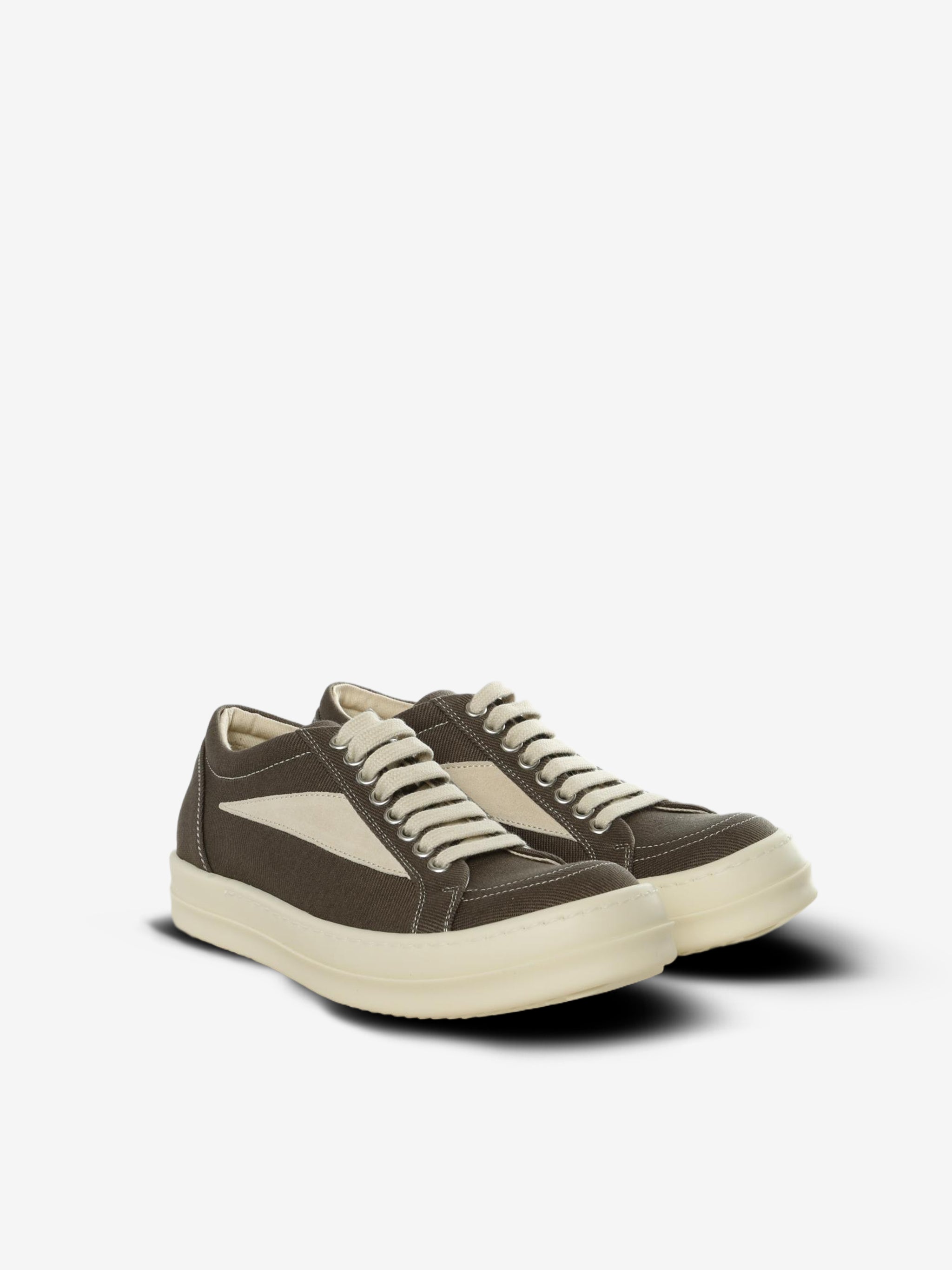 Brown sneakers, side view