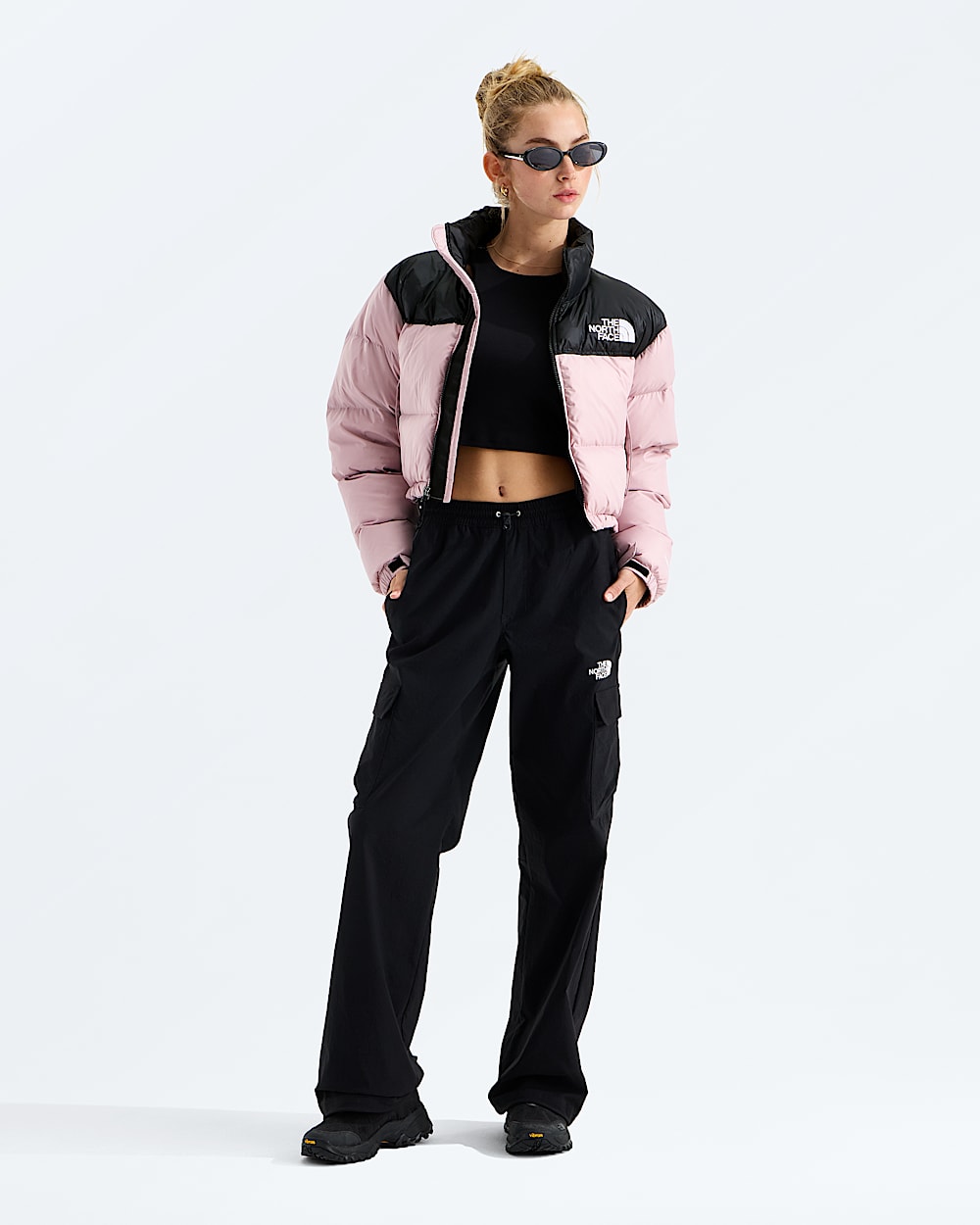 Pink jacket, full body view