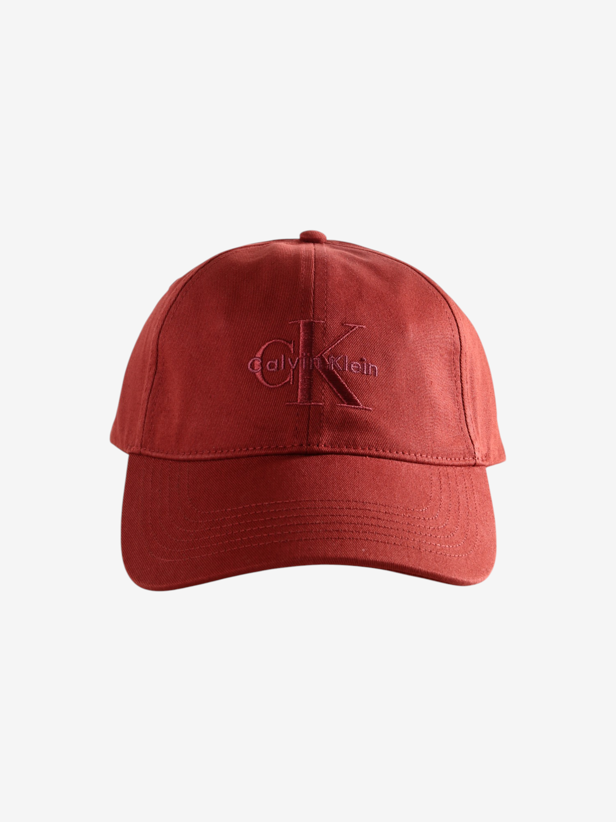 Burgundy hat, front view
