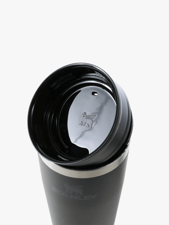 Close up of black home, showing texture of the stainless steel fabric