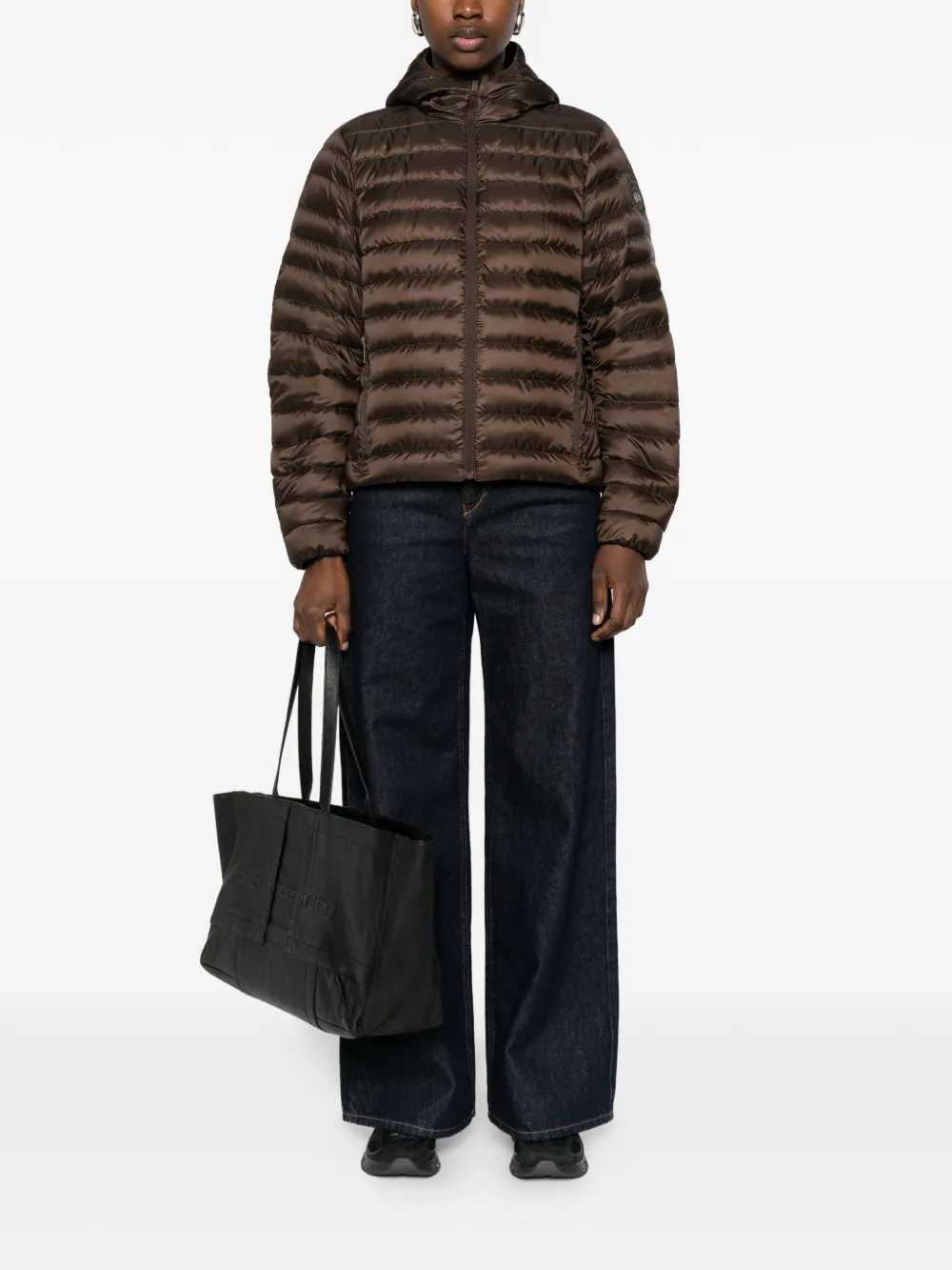 Brown jacket , full body view