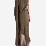 Brown dress, full body view