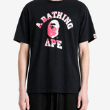 Black t-shirt, full body view