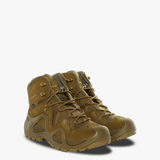 Brown boots, side view