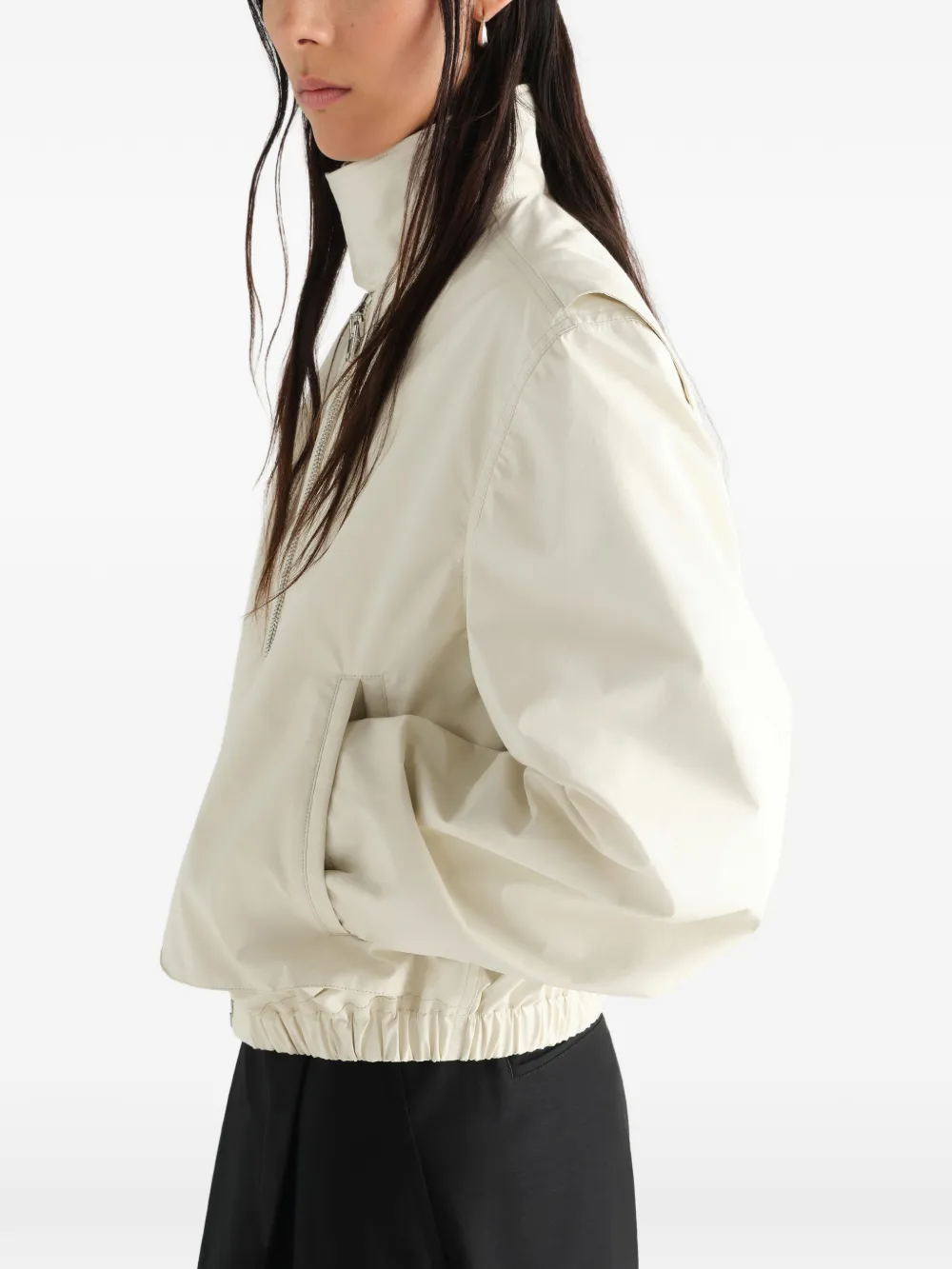 Tan jacket, front view