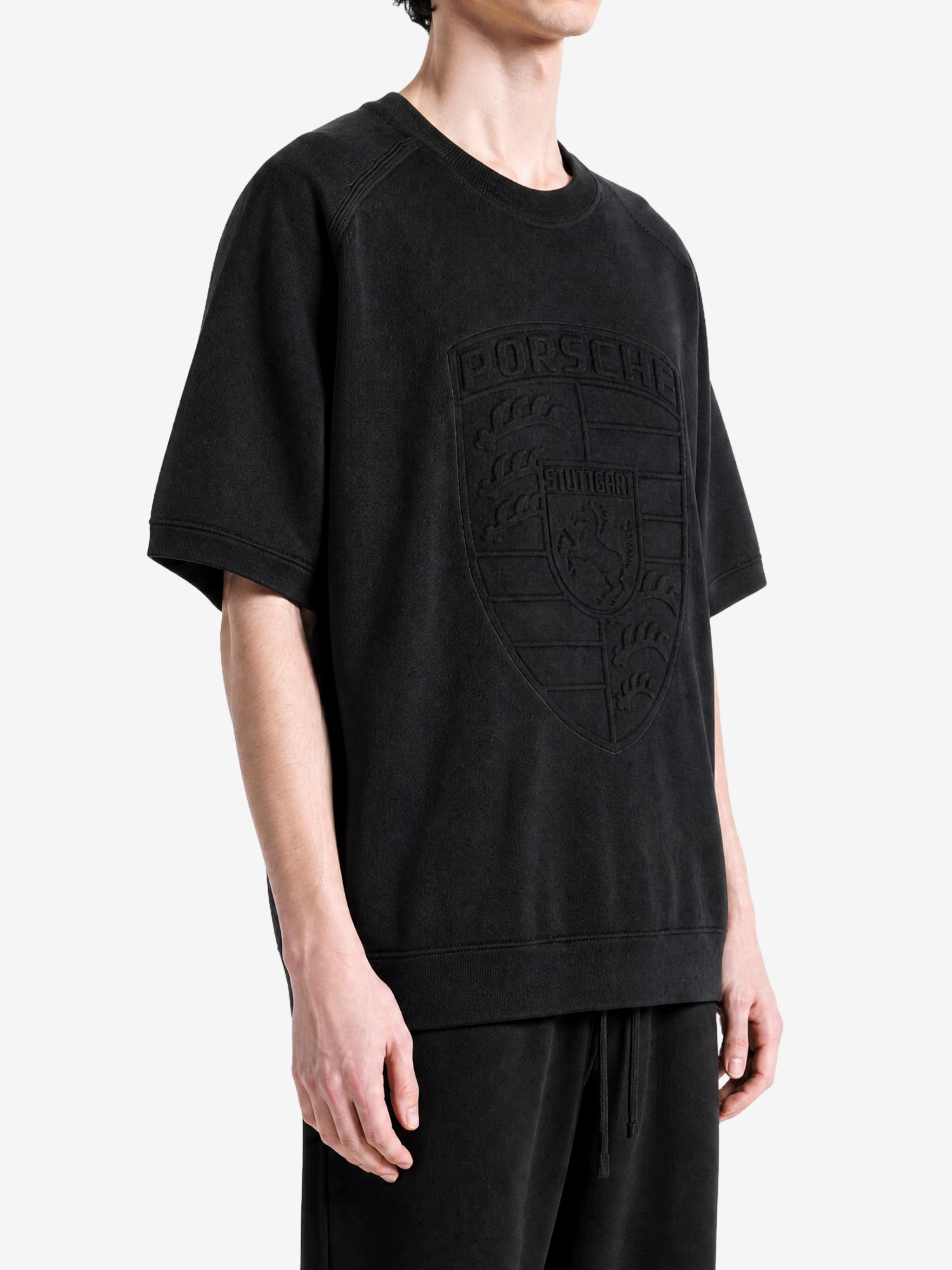 Black t-shirt, front view