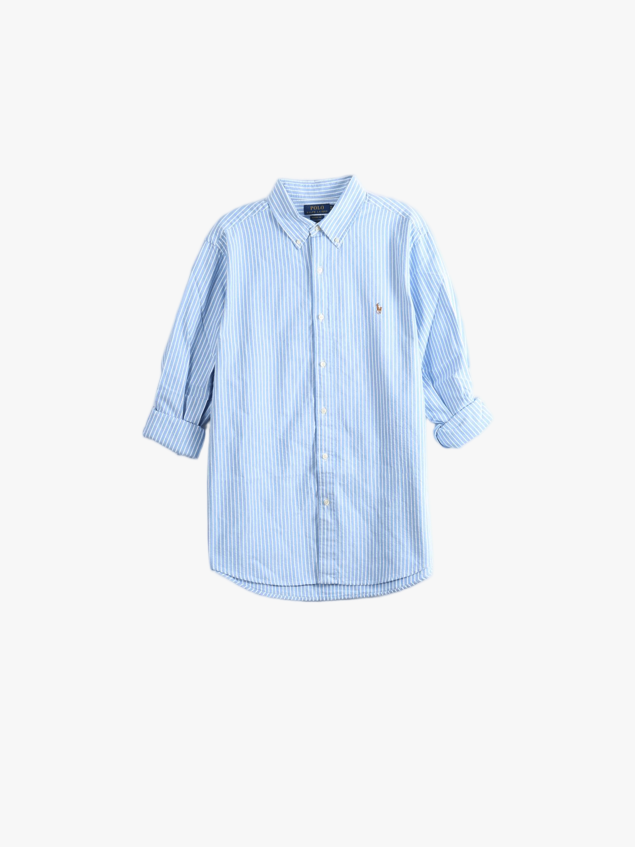 Blue shirt, front view