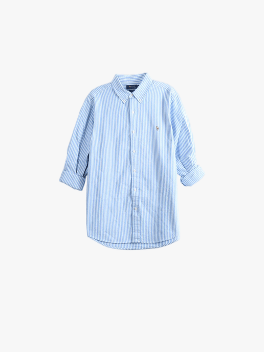 Blue shirt, front view