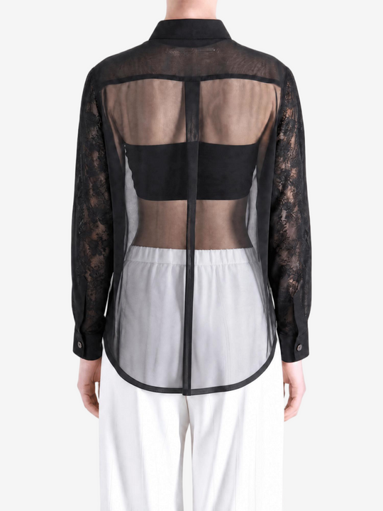 Black top, full body view
