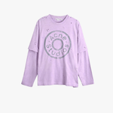 Purple t-shirt, front view