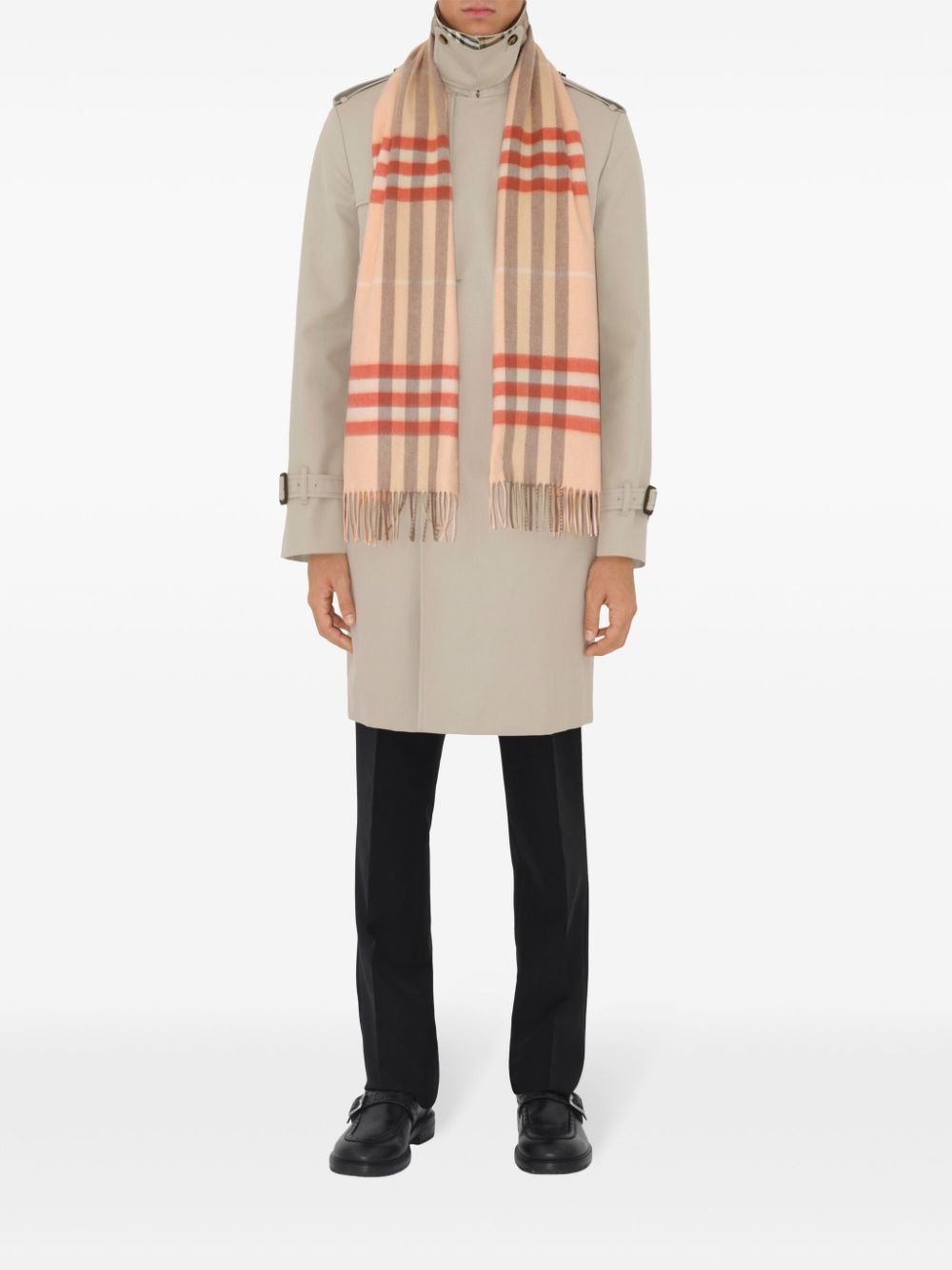 BURBERRY - Unisex 168X30 Giant Check Cashmere Scarf