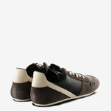 Brown sneakers, back view