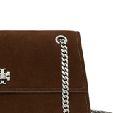 Close up of brown bag,showing texture of the leather  fabric.