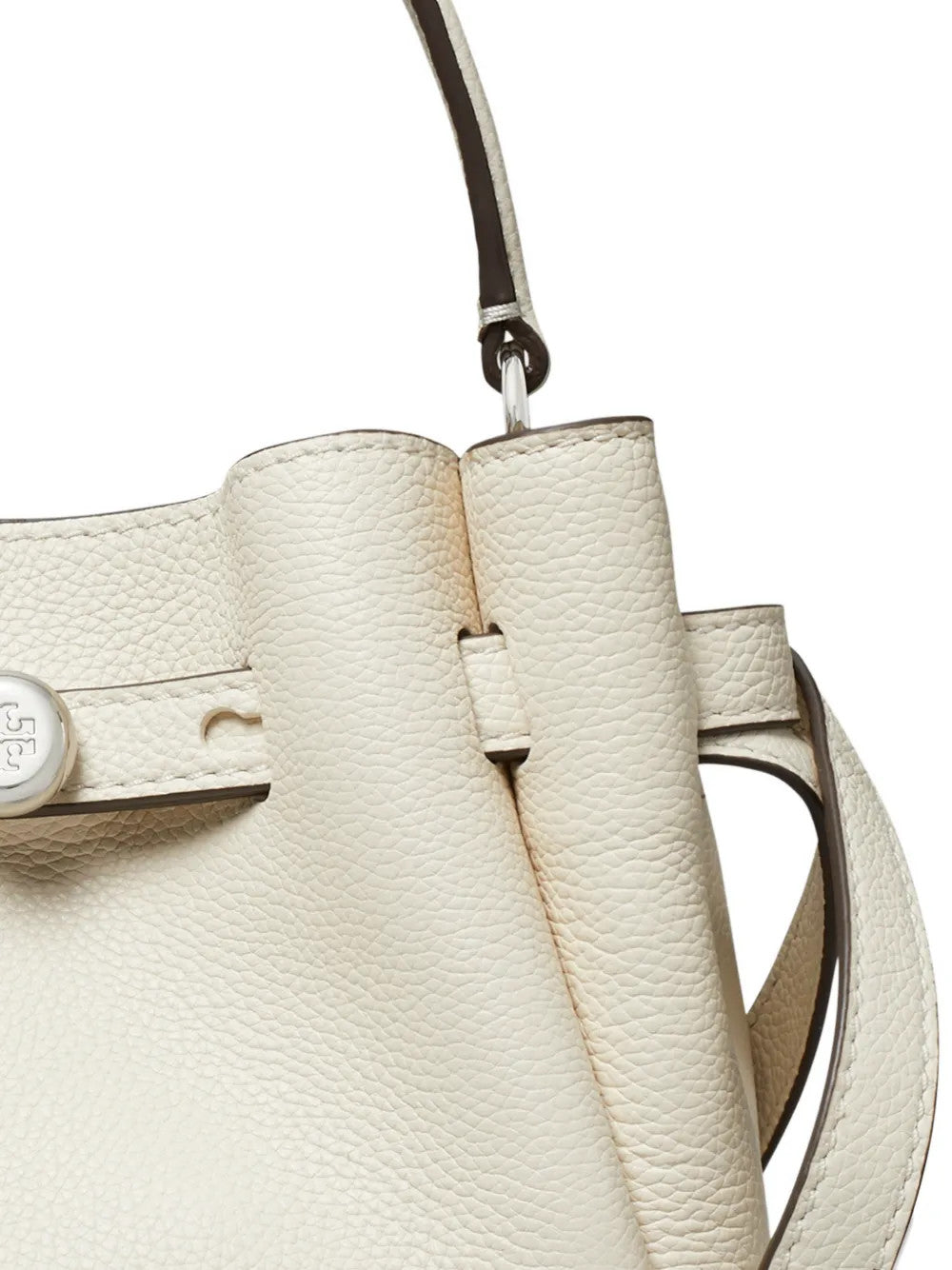 Close up of Tan bag, showing detail