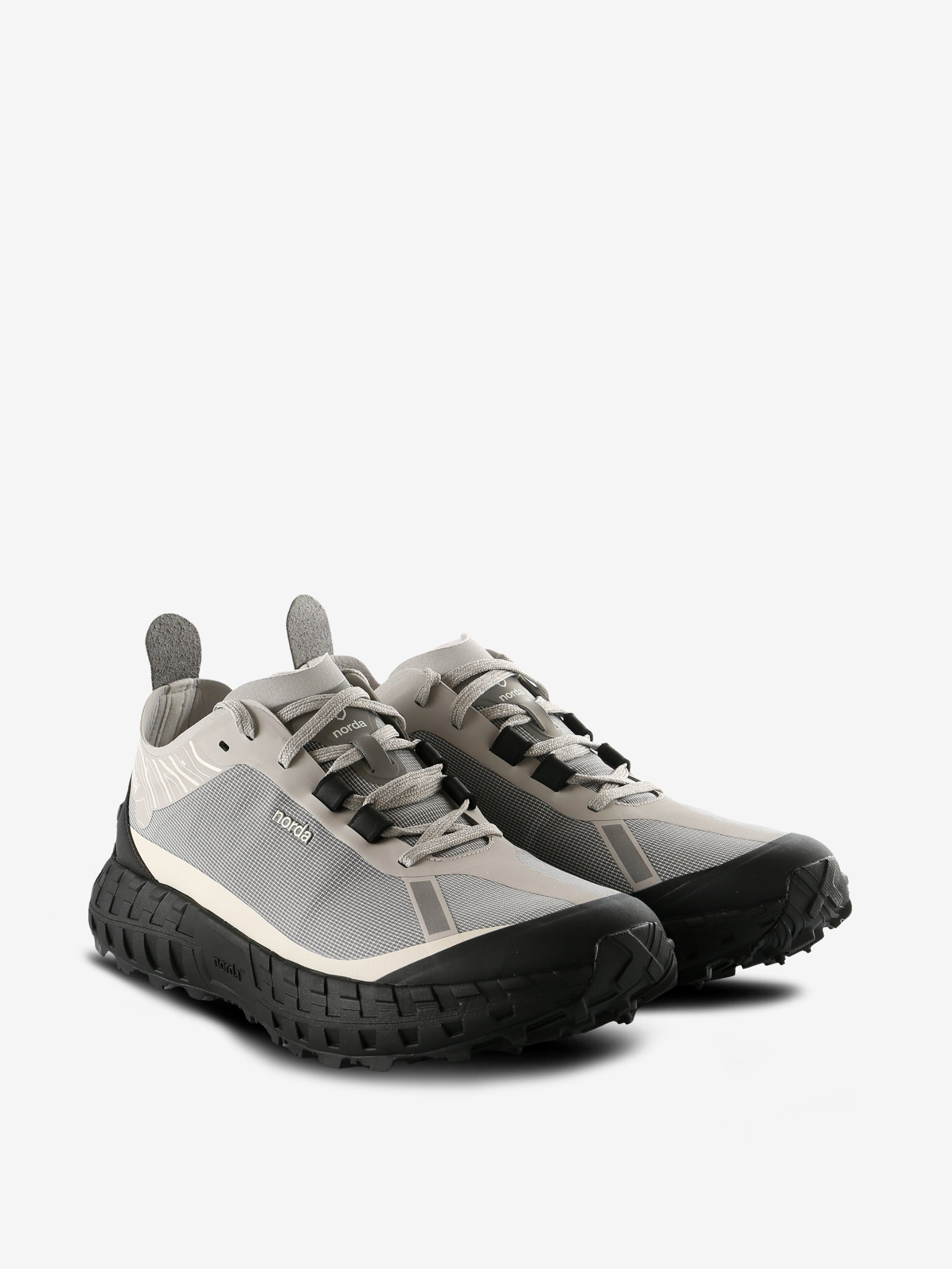 Grey sneakers, side view