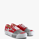 Red shoes, front view