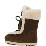Brown boots, side view