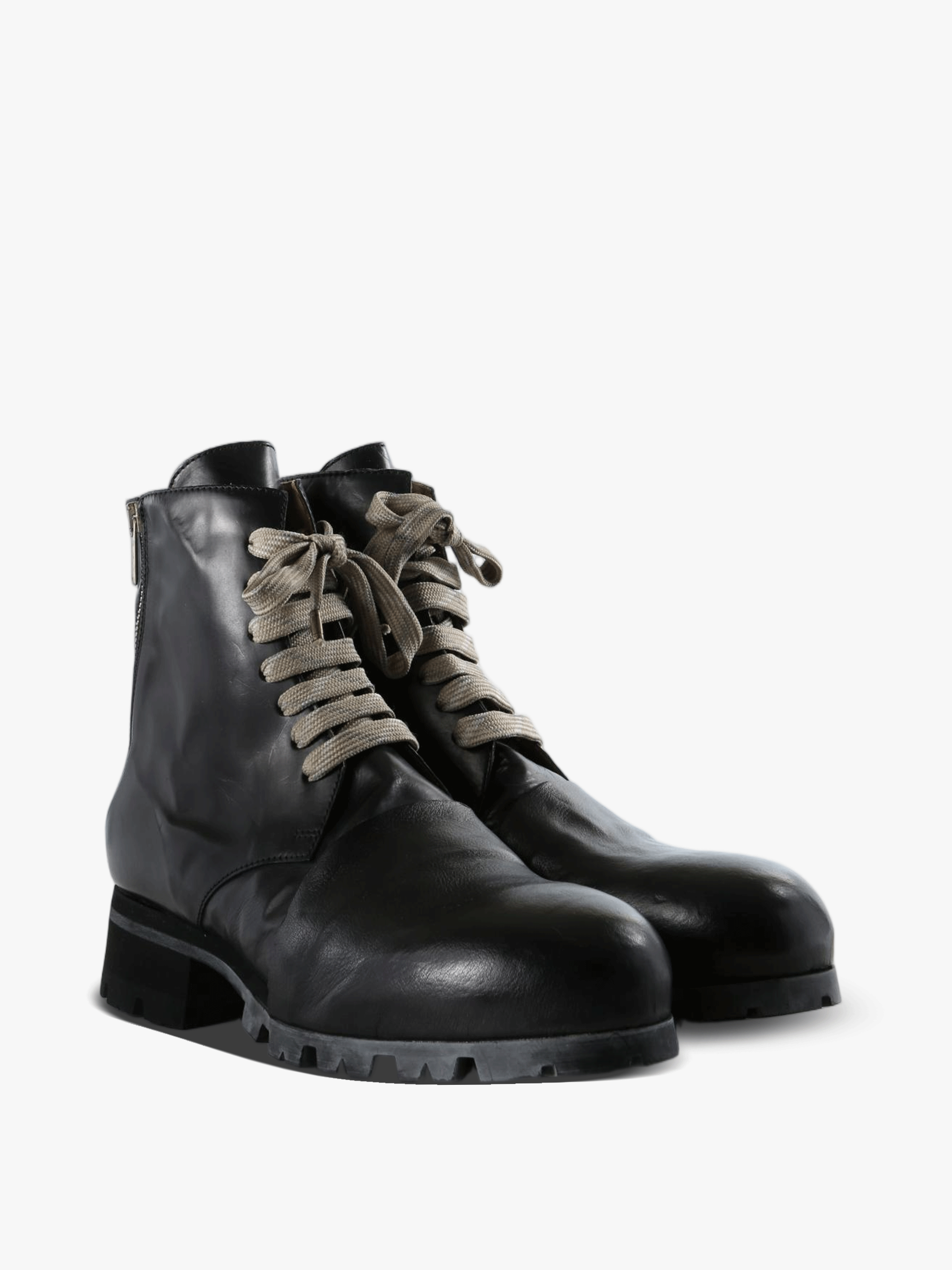 Black boots, front view