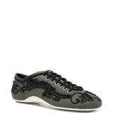 Green shoes, side view