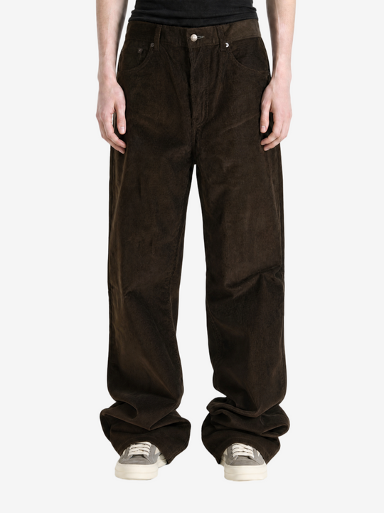 Brown jeans, full body view