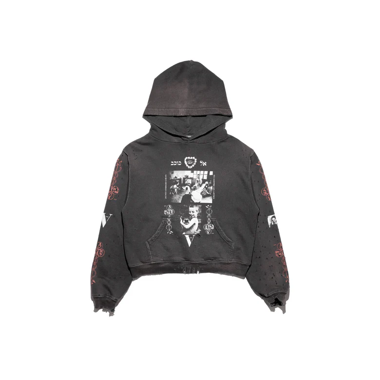 Grey hoodie, front view
