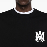 Close up of black sweat, showing texture of the Cotton fabric