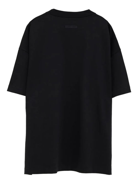 Black t-shirt, back view