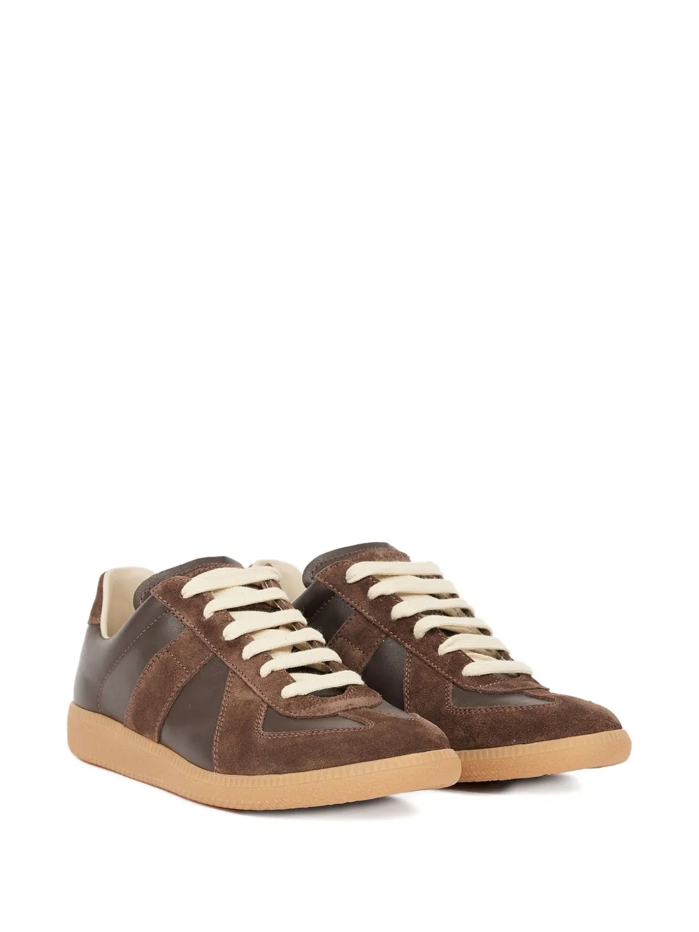 Brown sneakers, side view