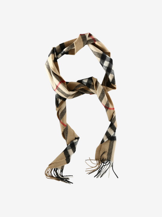 Tan scarf, front view