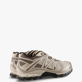 Tan shoes, side view