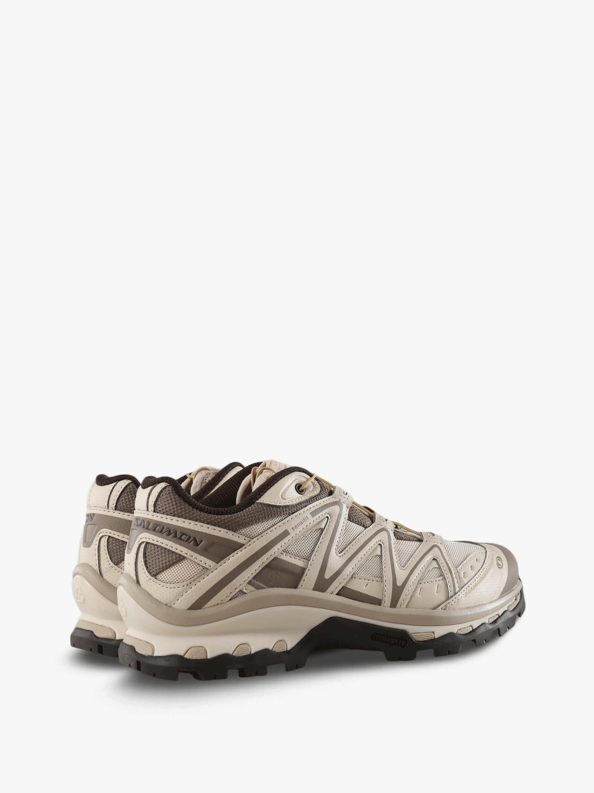 Tan shoes, side view