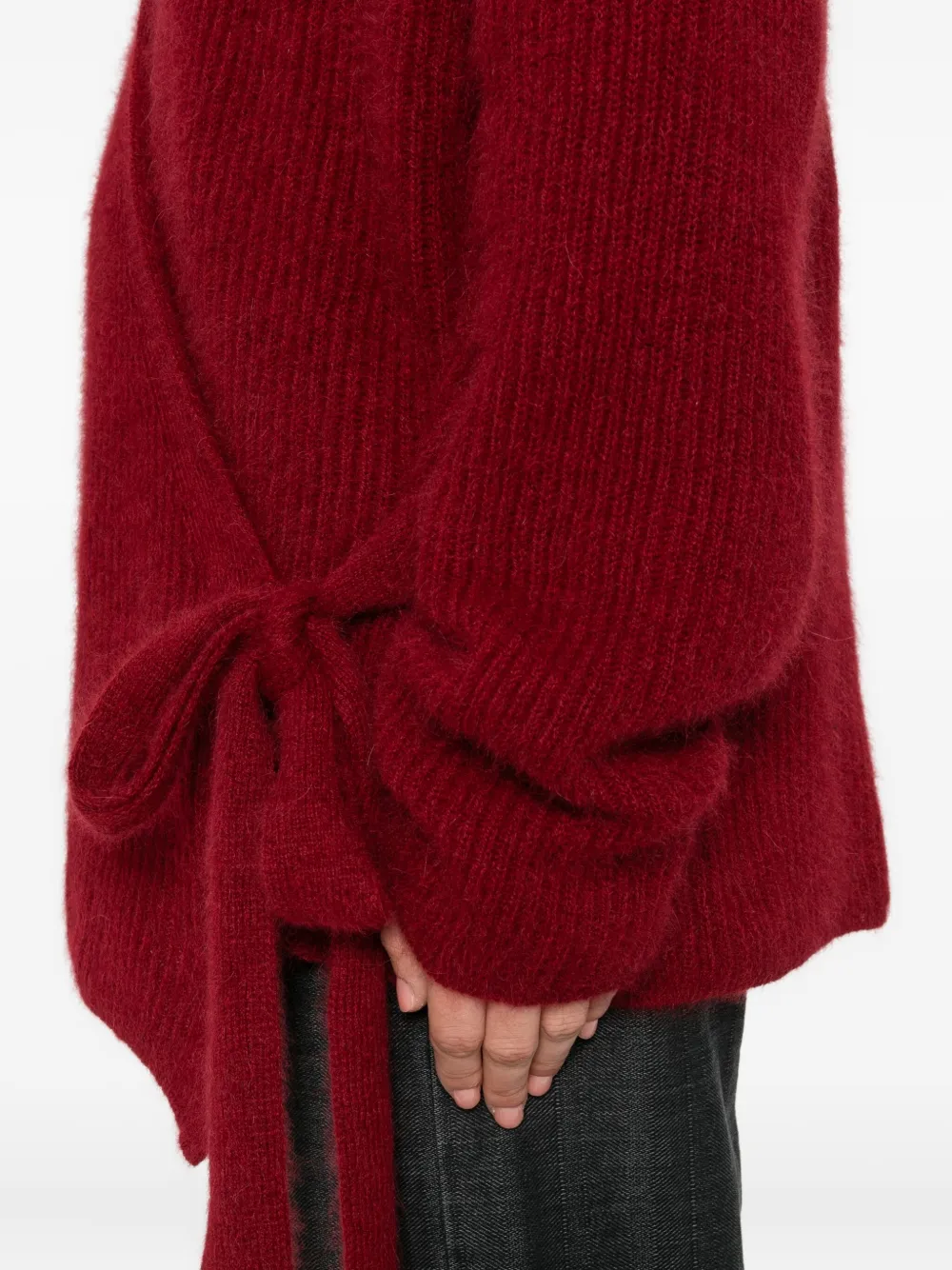 Close up of red coat