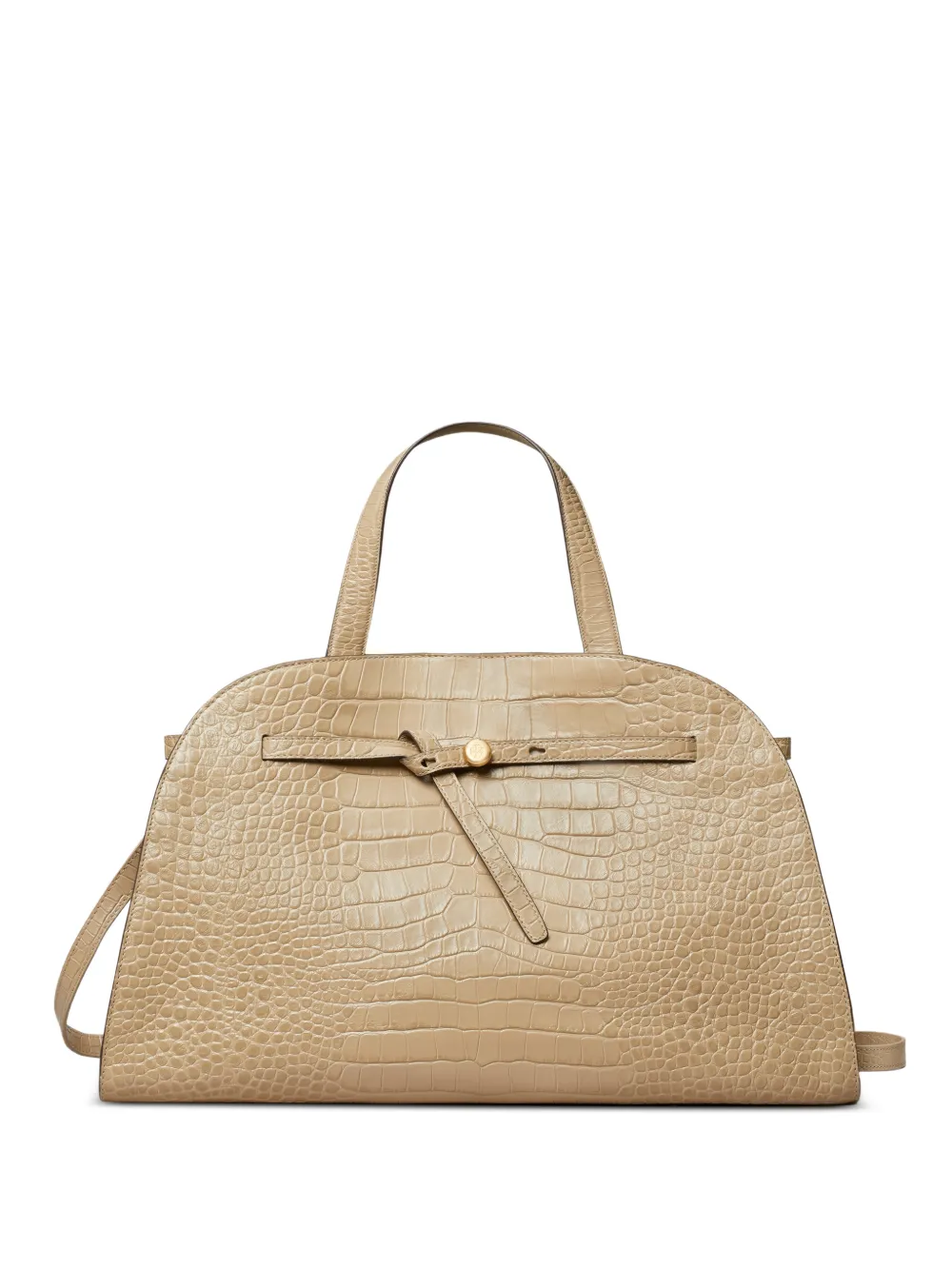 Tan bag, front view