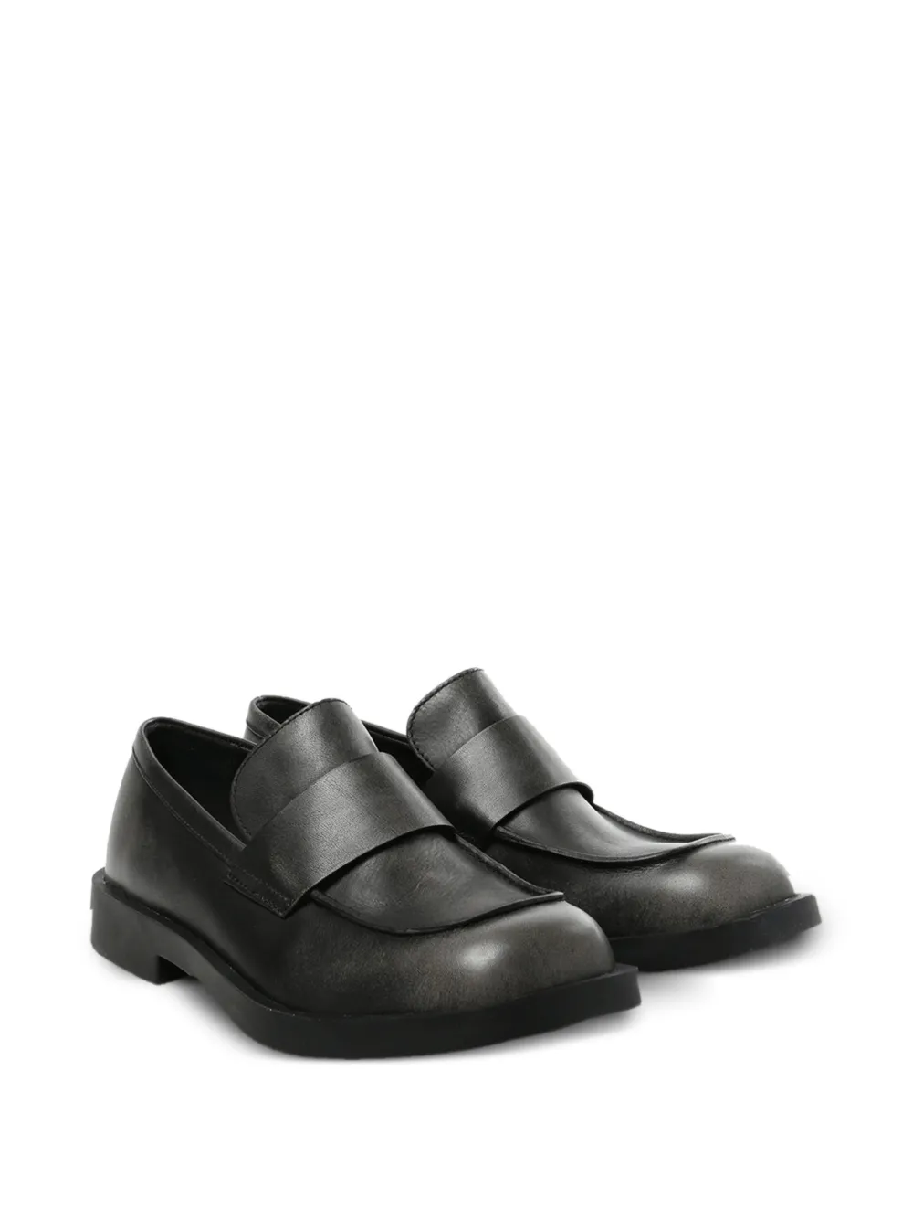 Black loafers-mules, side view