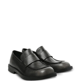 Black loafers-mules, side view