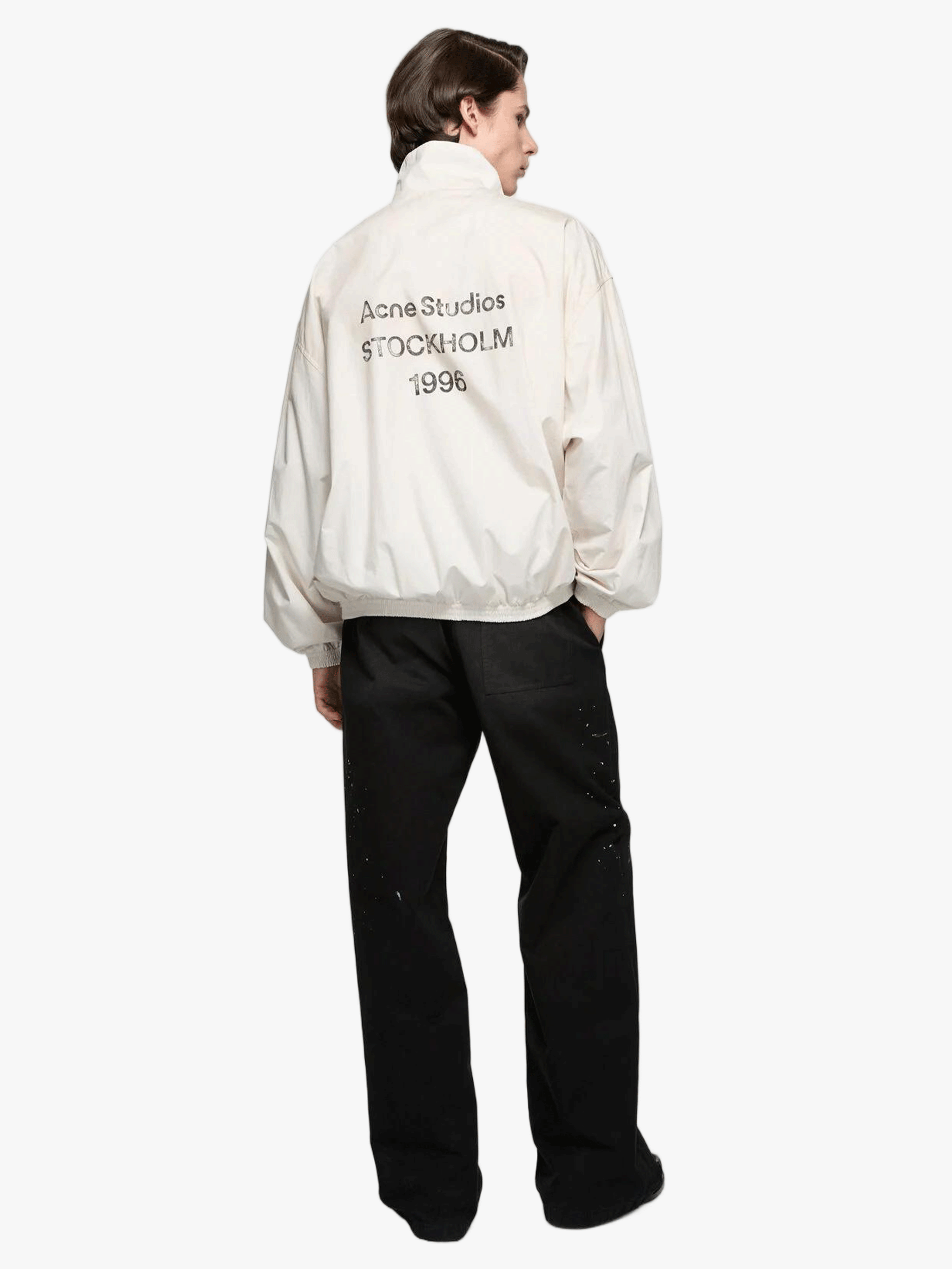 Tan jacket, full body view