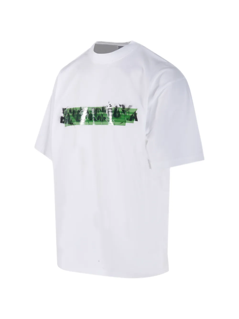 White t-shirt, side view