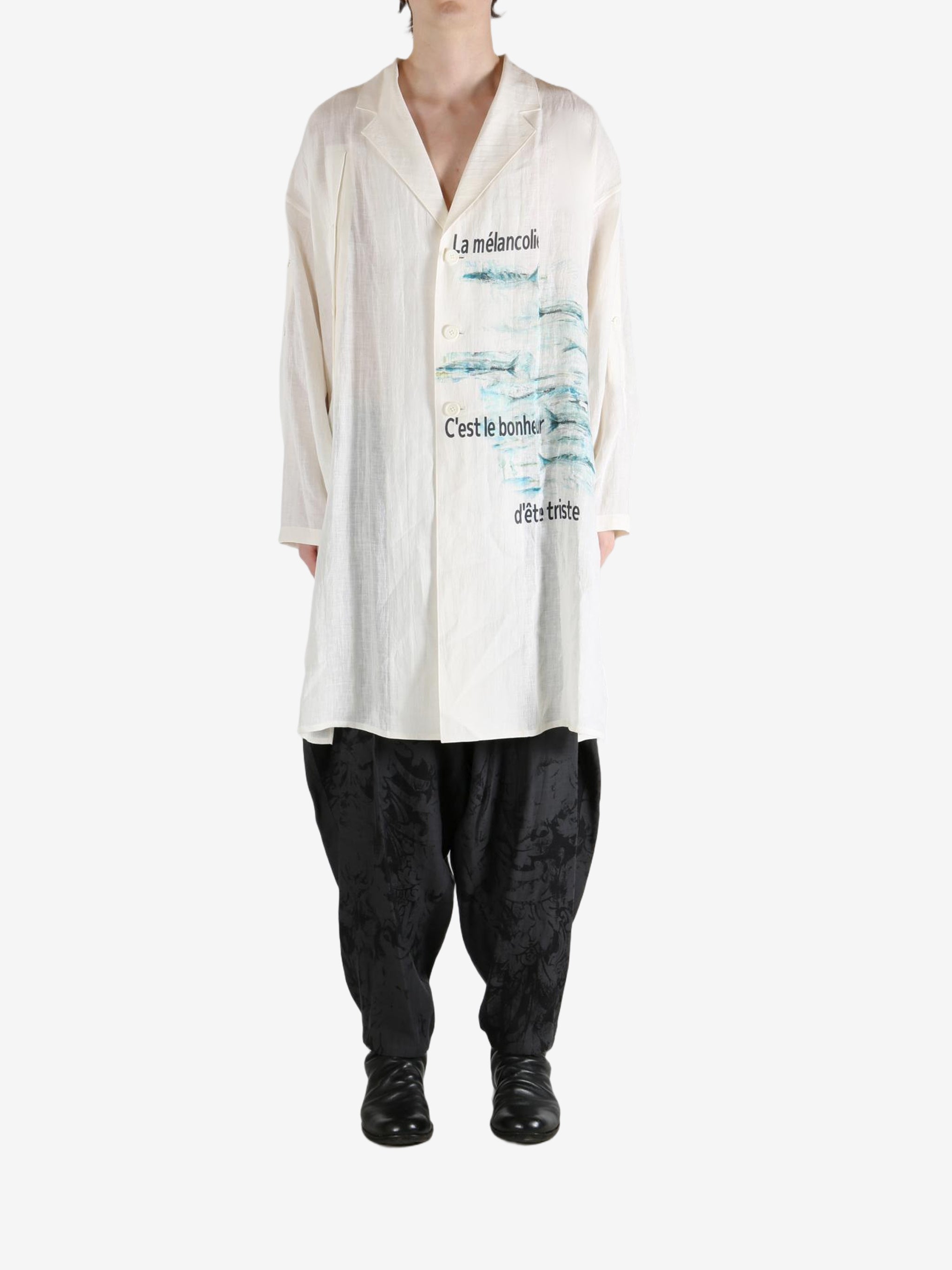 White jacket, full body view