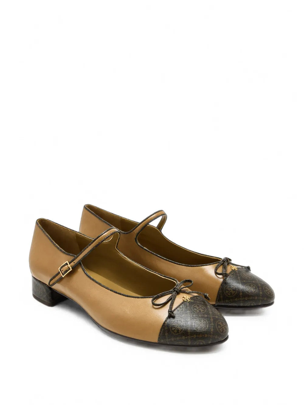 Tan shoes, front view