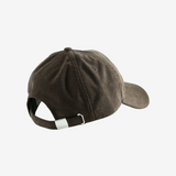 Brown hat, back view