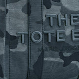 Close up of blue bag, showing texture of the cotton fabric