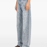 blue pant worn by a person, showing the pant fit