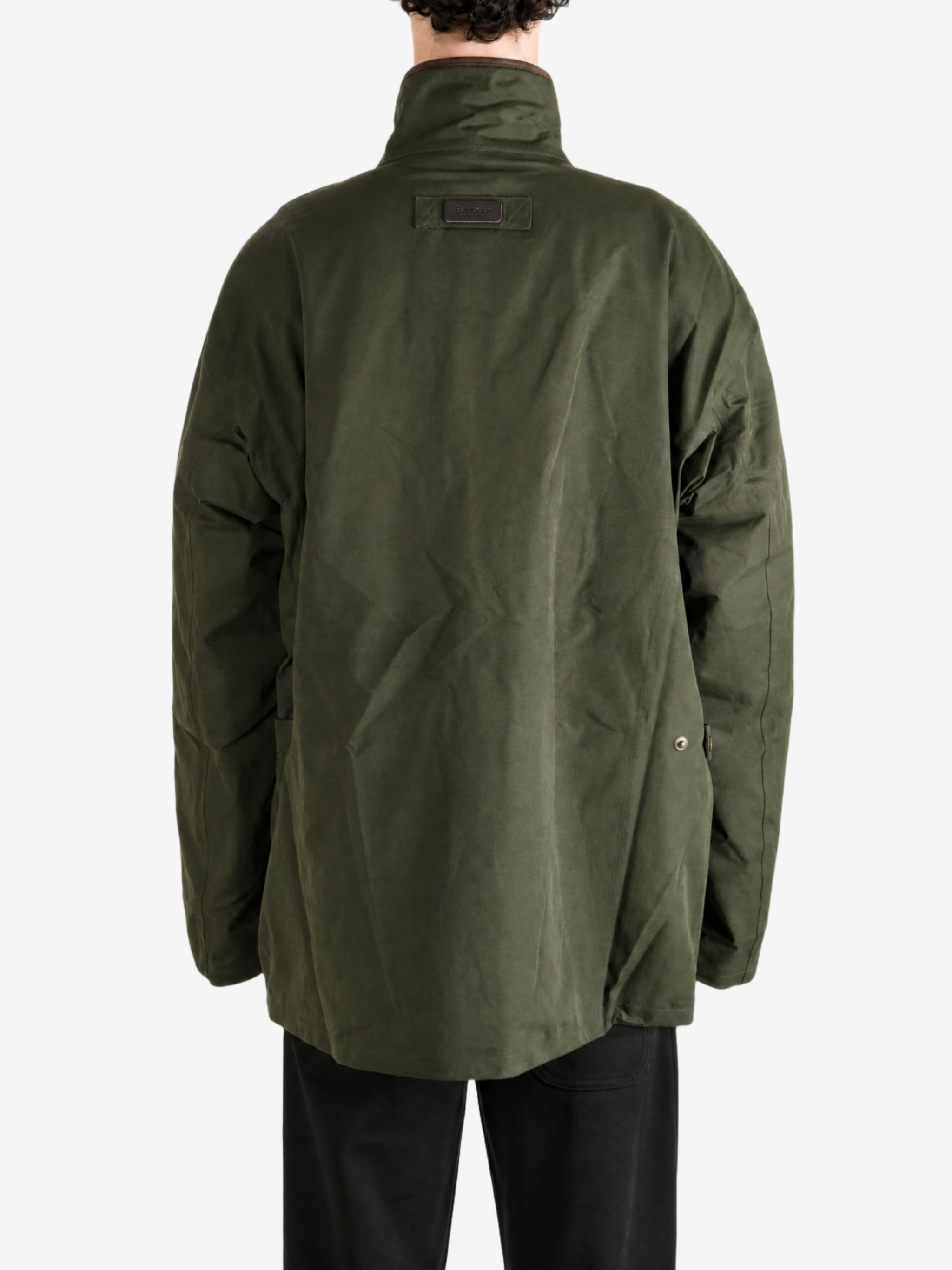 Green jacket, full body view